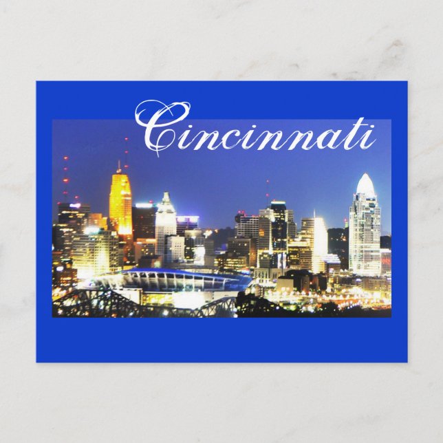 Postal Cincinnati, Ohio, la Ciudad Reina. (Anverso)