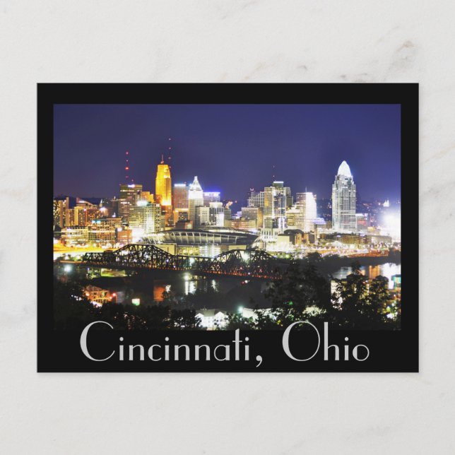 Postal Cincinnati, Ohio, la Ciudad Reina. (Anverso)
