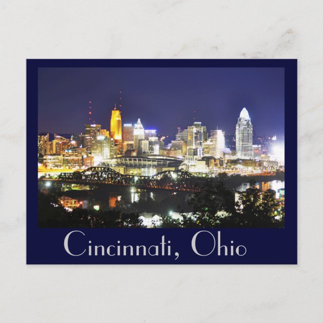 Postal Cincinnati, Ohio, la Ciudad Reina. (Anverso)