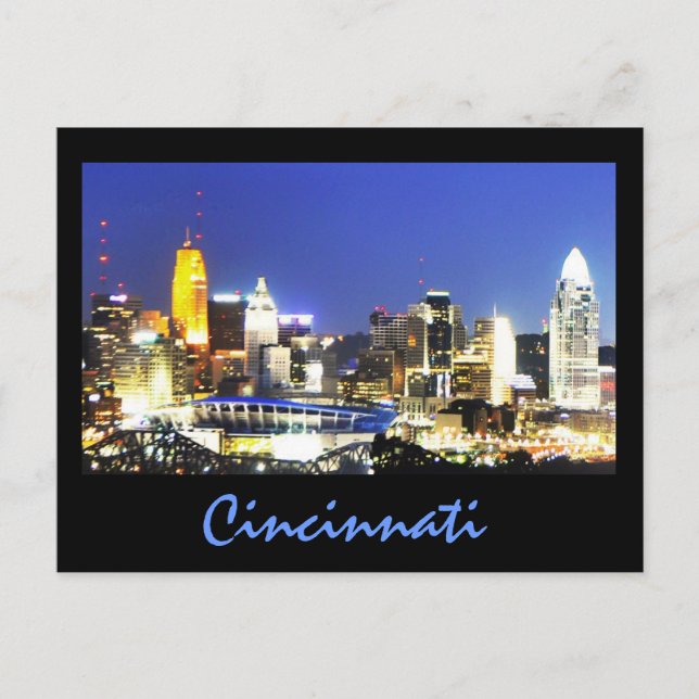 Postal Cincinnati, Ohio, la Ciudad Reina. (Anverso)