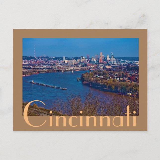Postal Cincinnati, Ohio, La Ciudad Reina (Anverso)