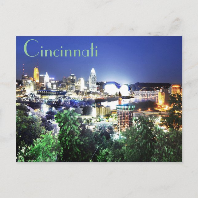 Postal Cincinnati, Ohio, la Ciudad Reina. (Anverso)