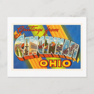Postal Cincinnati Ohio OH Antiguo recuerdo de viajes de é