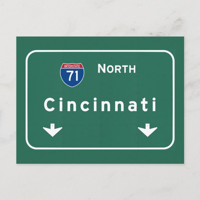 Postal Cincinnati Ohio oh Autopista Interestatal: (Anverso)