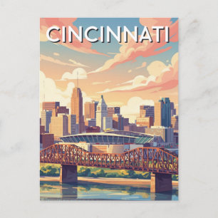 Postal Cincinnati Ohio Paisaje Urbano Viajes