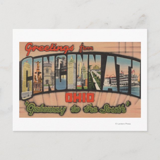 Postal Cincinnati, Ohio (Puerta al Sur) (Anverso)