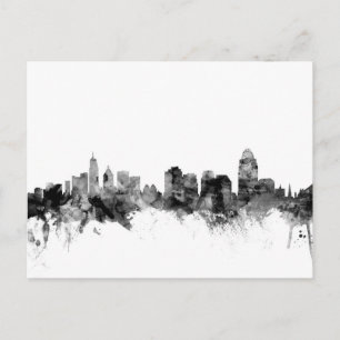 Postal Cincinnati Ohio Skyline