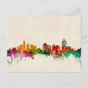 Postal Cincinnati Ohio Skyline Cityscape