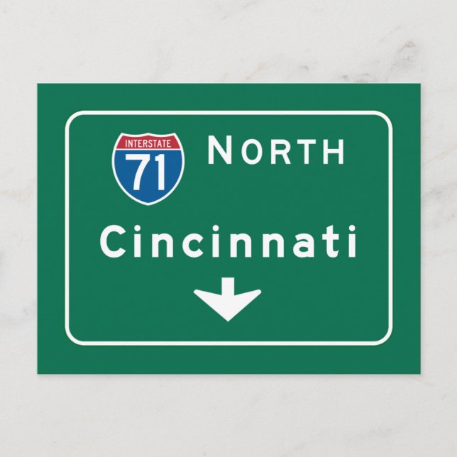 Postal Cincinnati, Rótulo de OH Road (Anverso)