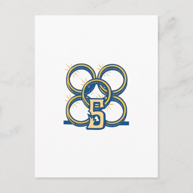 Postal ¡Cinco anillos de oro! (Anverso)