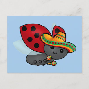 Postal Cinco de May Ladybug