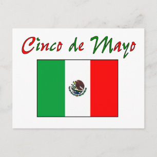 Postal Cinco de Mayo: Camisa y regalo de la bandera mexic