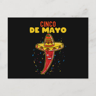 Postal Cinco De Mayo Cilli Con Sombrero
