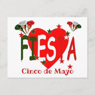 Postal Cinco de mayo, fiesta mexicana