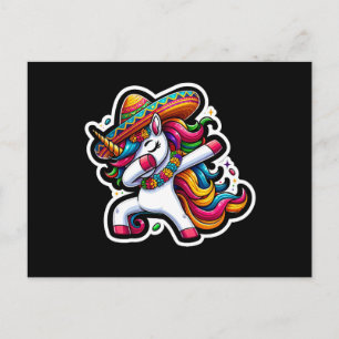 Postal Cinco de Mayo Unicorn