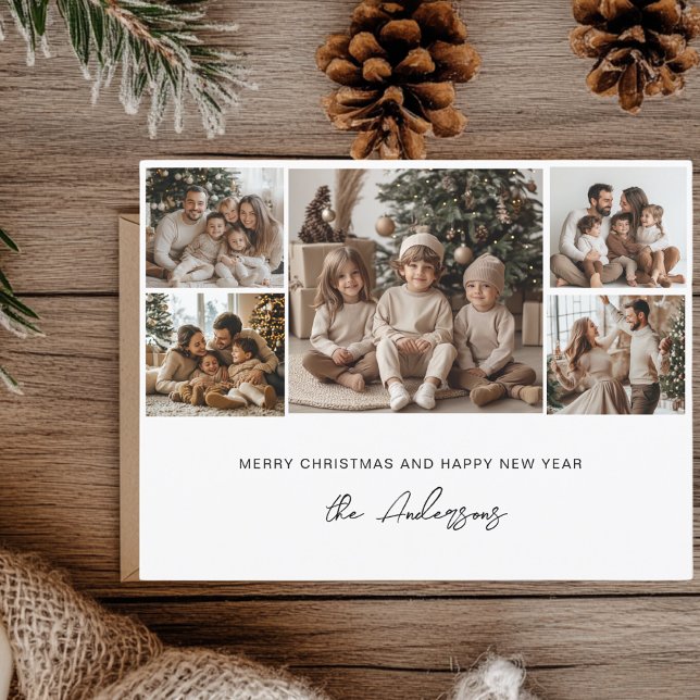 Postal Cinco fotos Feliz Navidad y Feliz Año Nuevo (Subido por el creador)