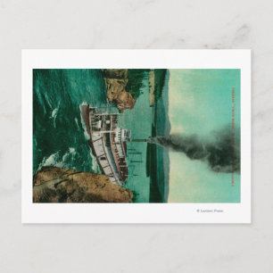 Postal Cinco raids de dedo con caballo blanco de vapor