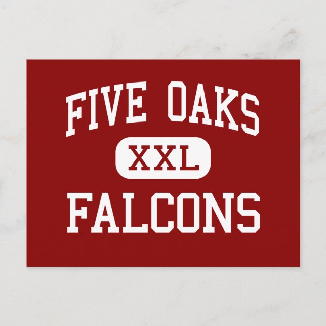 Postal Cinco robles - Falcons - Medio - Beaverton Oregon (Anverso)