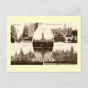 Postal Cinco vistas de la cosecha escocesa de Glasgow