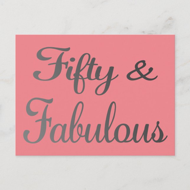 Postal Cincuenta y fabuloso cumpleaños 50 (Anverso)