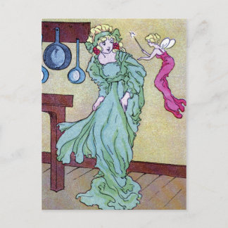 Postal CInderella y su Fairie Godwoman
