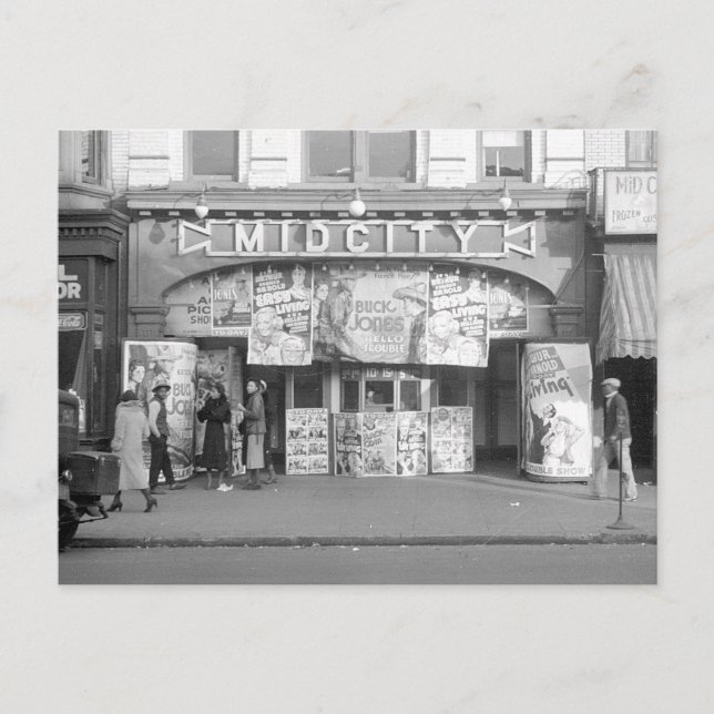 Postal Cine de Midcity, 1937 (Anverso)