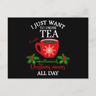 Postal Cine De Té Caliente Y Navidades