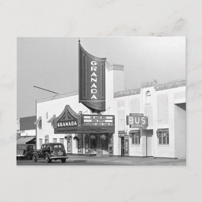 Postal Cine Granada, 1938 (Anverso)