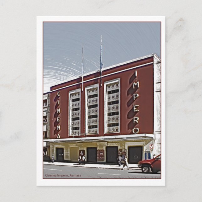 Postal Cine Impero, Asmara (Anverso)