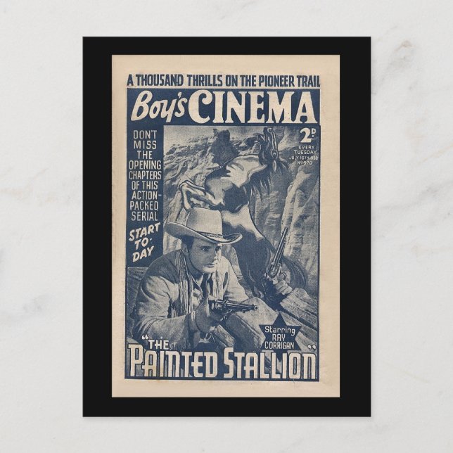 Postal Cine masculino 1938 - El Stallion pintado (Anverso)