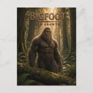 Postal Cine oscuro de crecimiento antiguo de Bigfoot