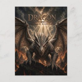 Postal Cine Oscuro de Tierras Altas Volcánicas del Dragón