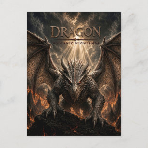 Postal Cine Oscuro de Tierras Altas Volcánicas del Dragón