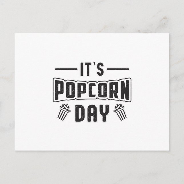 Postal Cine Popcorn Day Snack Película Pop Film Regalo (Anverso)