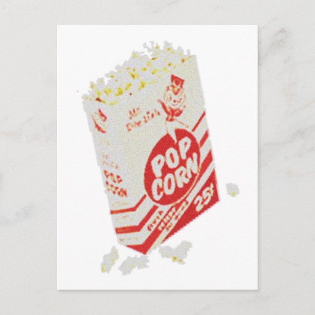 Postal Cine retro vintage Popcorn (Anverso)