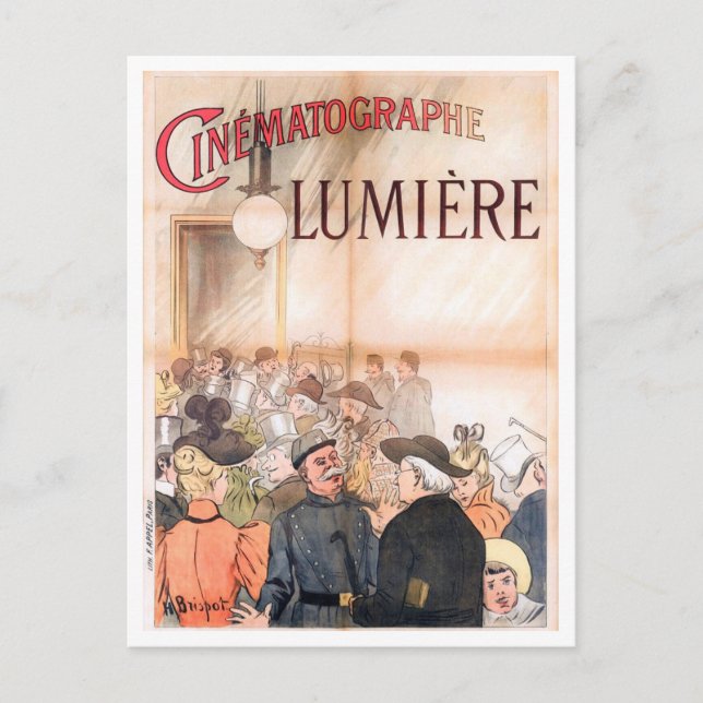 Postal Cinématographe Lumière (1896) Henri Brispot (Anverso)