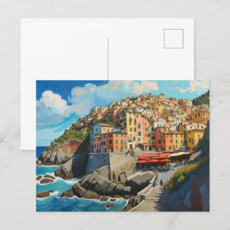 Postal Cinque Terre Art