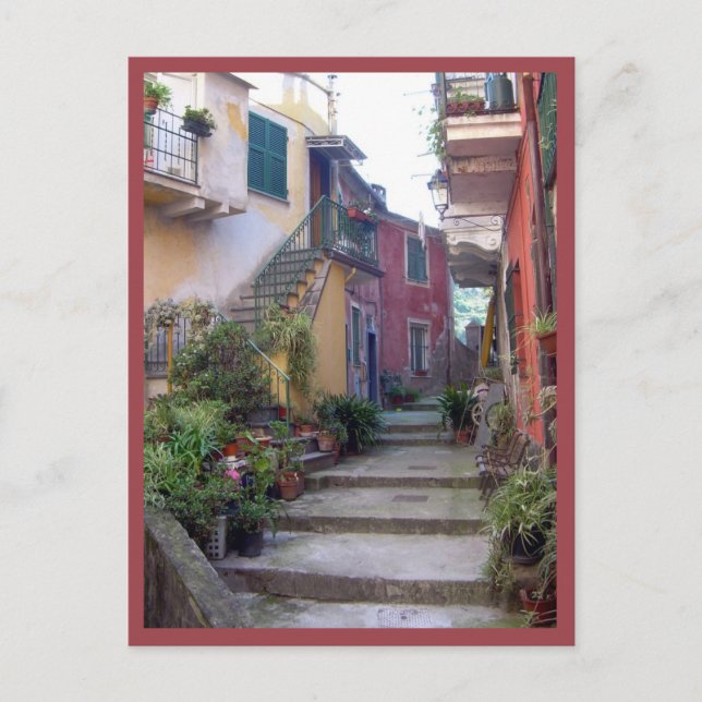Postal Cinque Terre (Calle Monterosso) (Anverso)