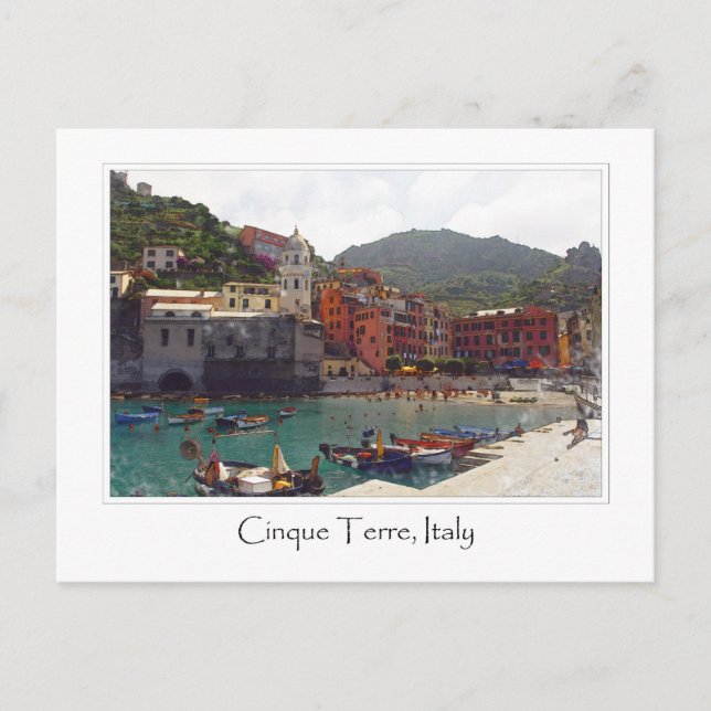 Postal Cinque Terre Italia | Riviera italiana (Anverso)