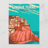 Cinque Terre Italia Viaje Arte Vintage