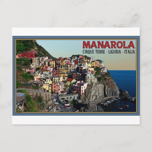 Postal Cinque Terre - La ciudad de Manarola (Anverso)