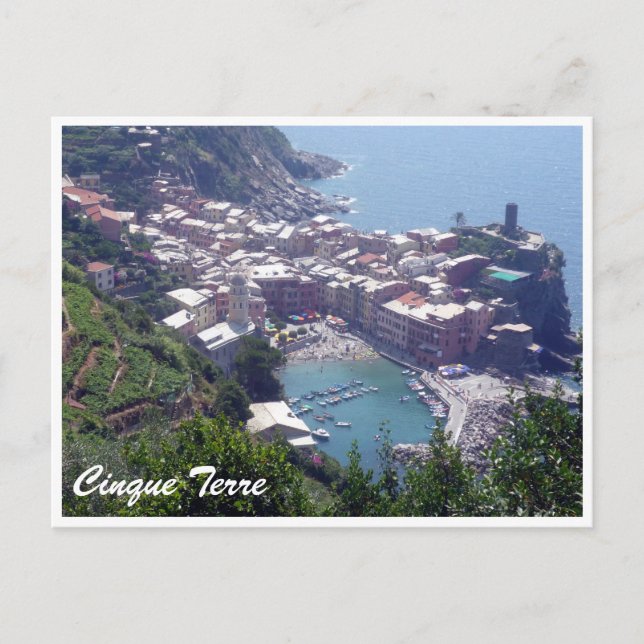 Postal cinque terre vernazza (Anverso)