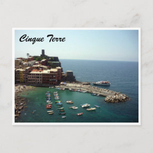 Postal cinque terre vernazza puerto