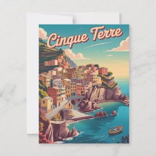 Postal Cinque Terre vintage