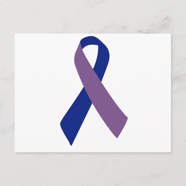 Postal cinta azul para la toma de conciencia de la artrit (Anverso)
