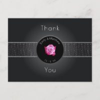 Cinta brillante rosa rosada de plata rosa gracias 