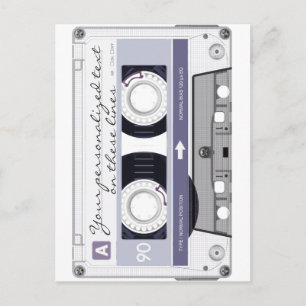 Postal Cinta cassette - gris -