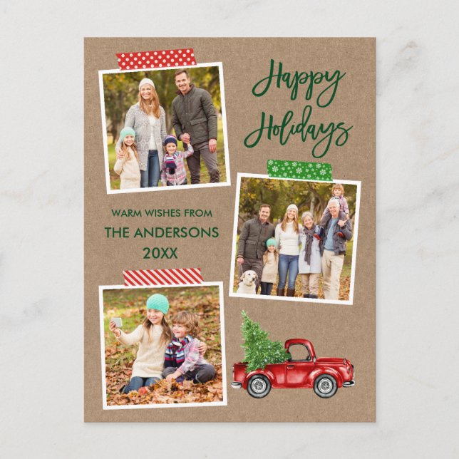 Postal Cinta Cinta Cinta Cinta Cinta Cañón Rojo Kraft Hol (Anverso)