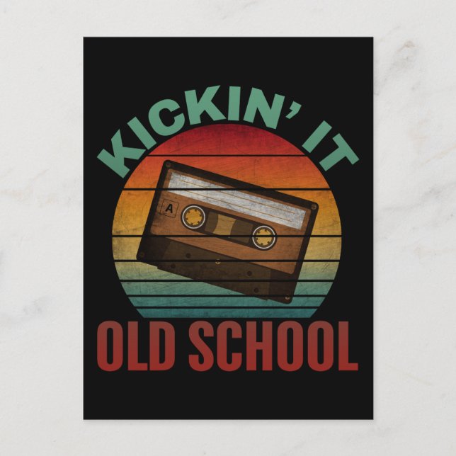 Postal Cinta de Casete al Estilo Retro (Anverso)