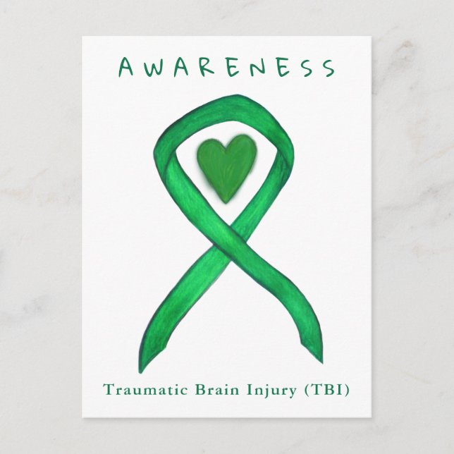 Postal Cinta de Conciencia de Lesiones Cerebrales Traumát (Anverso)